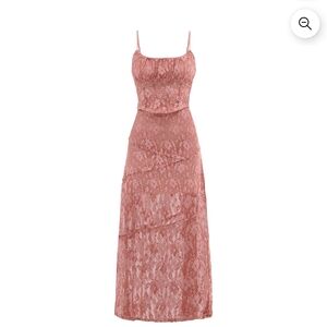 No Boundaries Pink Lace Maxi Dress